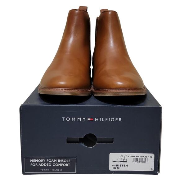 Tommy Hilfiger Men Risten Ankle Chelsea Boots Size US 10M Light Natural Brown - Picture 4 of 4